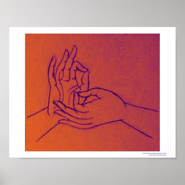 Poster Cartaz do Mudra Dharmachakra (Frente)