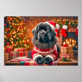 Poster Cartaz do Newf Posando para Retrato Anual