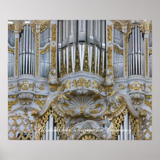 Poster cartaz do órgão da abadia barroca (Frente)