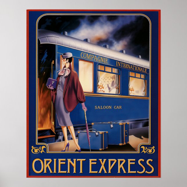 Poster cartaz do Orient Express (Frente)