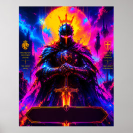 Poster Cartaz do Pai Protetor Neon