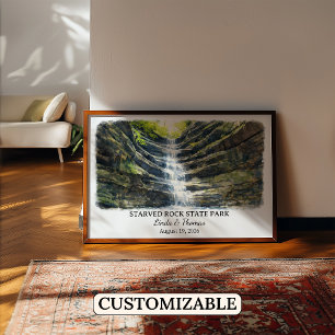Poster Cartaz do Parque Estadual Starved Rock Illinois, A