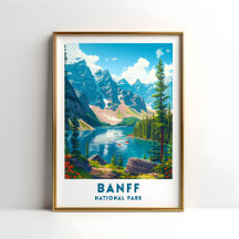 Cartaz do Parque Nacional Banff Canadá