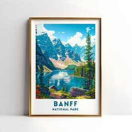 Poster Cartaz do Parque Nacional Banff Canadá