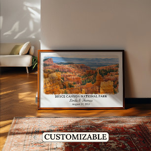 Poster Cartaz do Parque Nacional Bryce Canyon Utah, Aquar