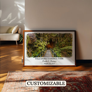 Poster Cartaz do Parque Nacional dos Vulcões do Havaí, Aq