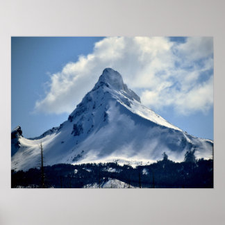 Poster Cartaz do Pico de Neve em Luz Lateral