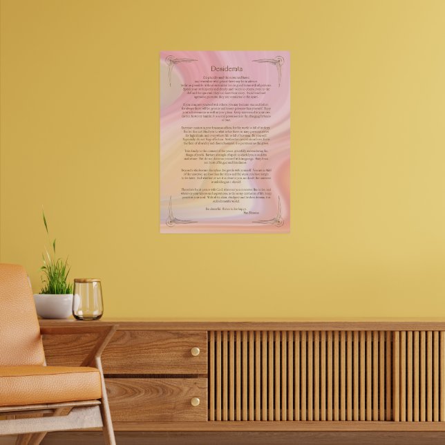 Poster Cartaz do Poema Desiderata de Max Ehrmann (Sala de Estar 2)