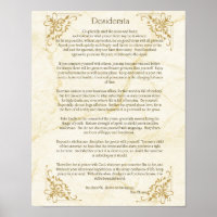 Cartaz do Poema Desiderata de Max Ehrmann