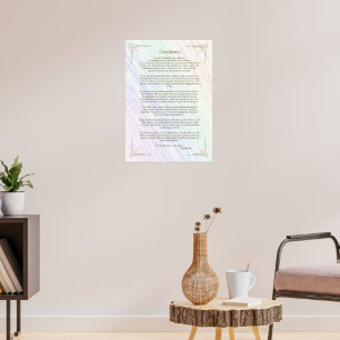 Poster Cartaz do Poema Desiderata de Max Ehrmann