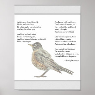 Poster Cartaz do Poema "No Jardim" de Emily Dickinson