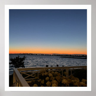Poster Cartaz do pôr do sol da Baía de Chesapeake Marylan