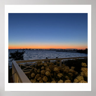 Poster Cartaz do pôr do sol da Baía de Chesapeake Marylan