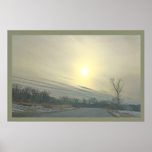 Poster Cartaz do Pôr do Sol de Inverno