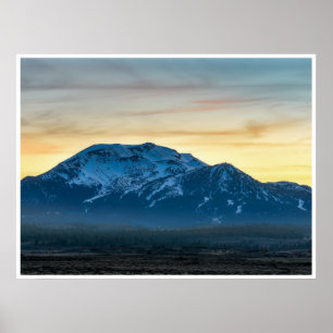 Poster Cartaz do Pôr do Sol no Monte Mammoth Sierra Nev
