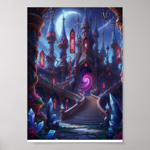 Poster Cartaz do Portal Brilhante do Castelo de Fantasia
