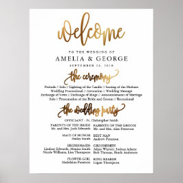 Poster Cartaz do programa de casamento de Boas-vindas Dou