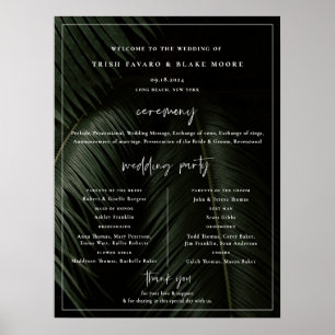 Poster Cartaz do Programa de Casamento Moody Tropics