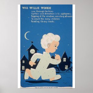 Poster Cartaz do Projeto de Arte WEE WILLIE WINKIE WPA 19