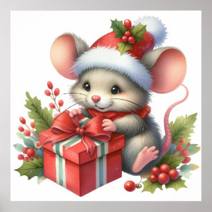 Poster Cartaz do Rato de Natal