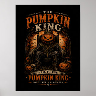 Poster Cartaz do Rei da Abóbora Halloween Horror Parede
