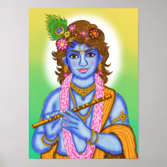 Poster Cartaz do Senhor Krishna (Frente)