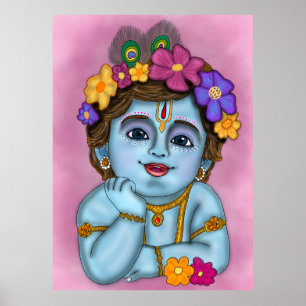 Poster Cartaz do Senhor Krishna