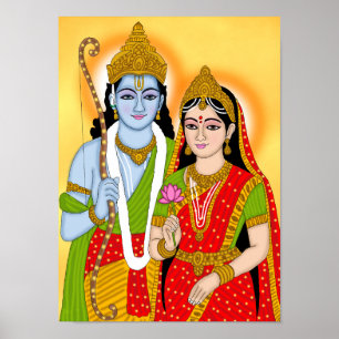 Poster Cartaz do Senhor Sitaram – Arte Divina para Parede