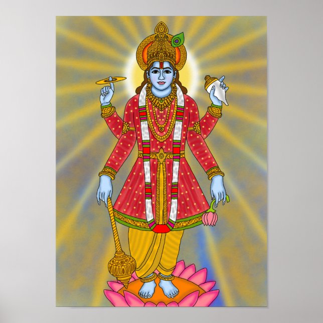 Poster Cartaz do Senhor Vishnu (Frente)