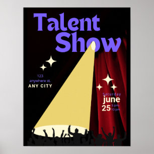 Poster Cartaz do Show de Talentos, Cartaz do Show, Concur