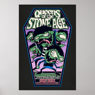 Poster Cartaz do show do QOTSA Orbit Room, Grand Rapids