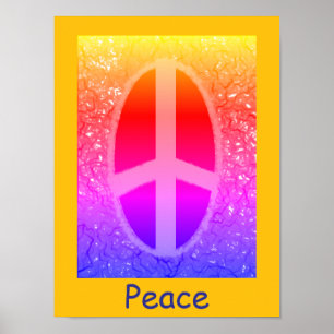 Poster Cartaz do Símbolo da Paz Multicolor