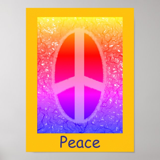 Poster Cartaz do Símbolo da Paz Multicolor (Frente)