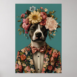 Poster Cartaz do Staffordshire Bull Terrier de Terno, Sta