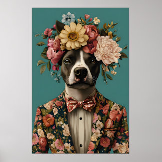 Poster Cartaz do Staffordshire Bull Terrier de Terno, Sta