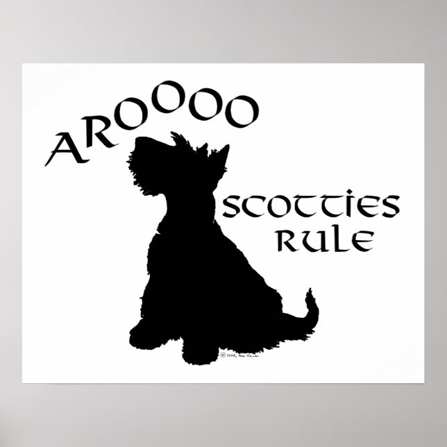 Pôster Cartaz do Terrier Escocês (Frente)