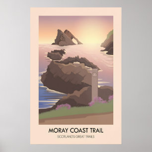 Poster Cartaz do trilho da costa de Moray - Grandes trilh