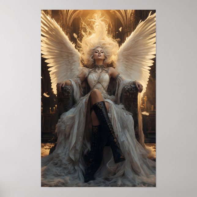Poster Cartaz do Trono Celestial de Graça e Fogo (Frente)
