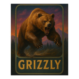 Pôster Cartaz do Urso Cinzento