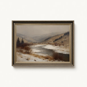 Poster Cartaz do Vale de Inverno Barbizon Creek