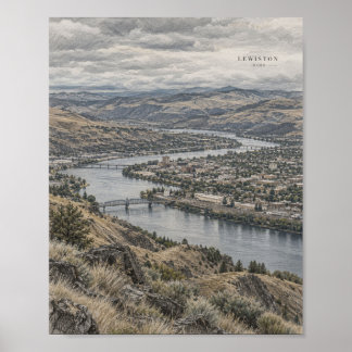 Poster Cartaz do Vale do Rio Lewiston Idaho