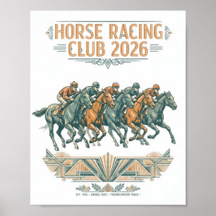 Poster Cartaz do Vintage Horse Racing Club 2026