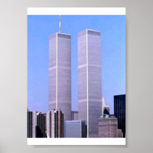 Poster Cartaz do World Trade Center Twin Towers Vintage N
