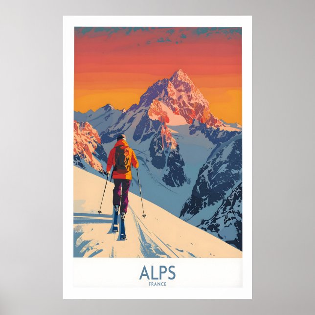 Poster Cartaz dos Alpes França 1 (Frente)