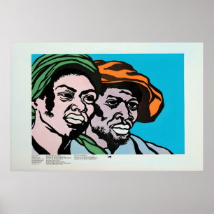 Poster Cartaz dos anos 1970 - Pantera Negra - Arte da Des