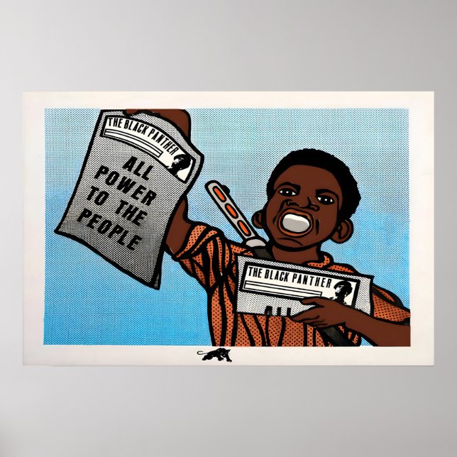 Poster Cartaz dos anos 1970 - Pantera Negra - Poder ao po (Frente)