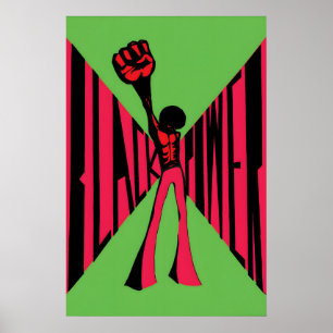 Poster Cartaz dos anos 1970 - Poder Negro