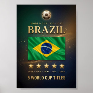 Poster Cartaz dos Campeões Mundiais do Brasil | Vitória p