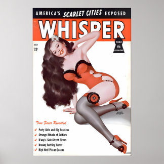 Poster Cartaz e Tela de Garota Pin Up dos Anos 40