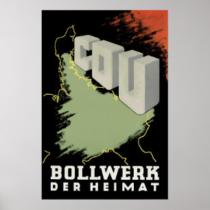 Poster Cartaz Eleitoral CDU 1949 Bastião da Pátria